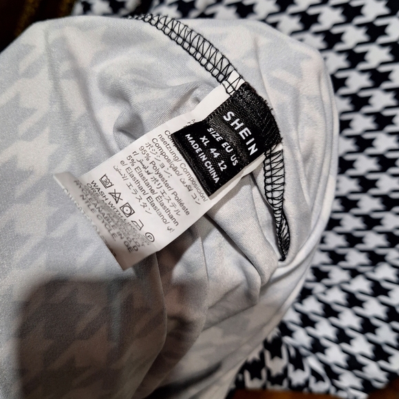 Elegant and fashionable European and American women's plus size houndstooth dres - Picture 6 of 6